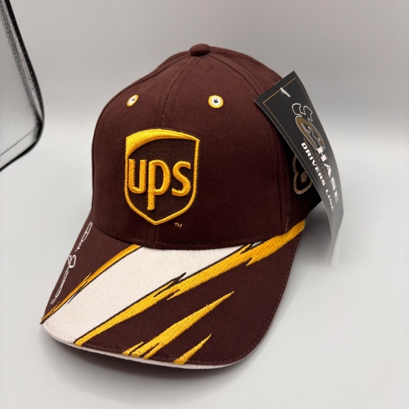 Vintage UPS NASCAR Racing Dale Jarrett #88 Robert Yates Lightning Design Hat - Picture 2 of 16
